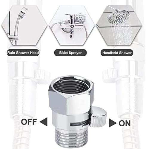 MAYYAYA Metal Shower Head Flow Control Valve, NTP1/2 Brass Shut-off Valve - Image 4