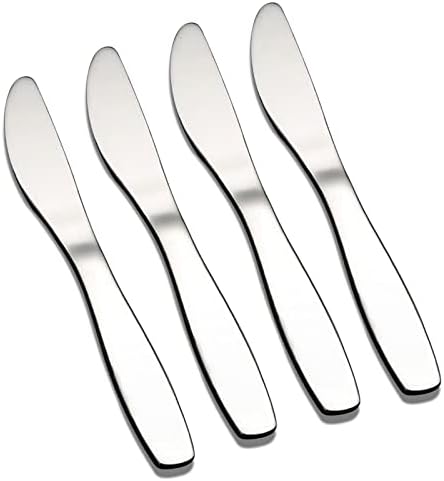 VANRA Premium 18/8 Stainless Steel Children Cutlery Set 6.6-inch Kids Dinner Knives Set 4 Pieces Silverware Flatware Utensil Set for Home School (4 Knives) by VANRA