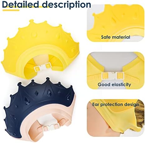 Baby Shower Cap, 2 Pieces, Soft Adjustable - Image 4