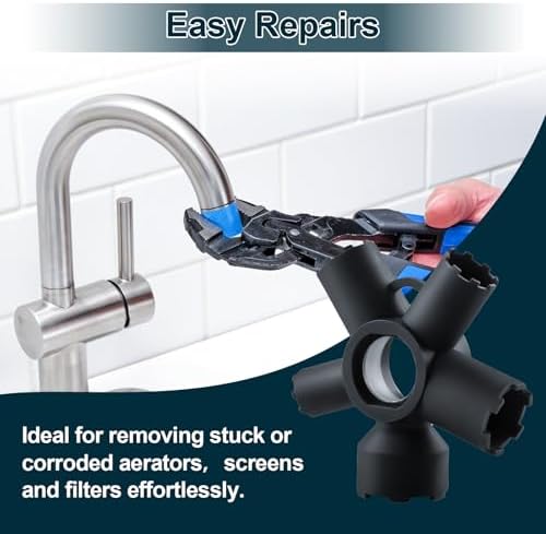 Faucet Aerator Removal Tool, Faucet Key Tool for Faucet Repair in Kitchen and Bathroom, 10-in-1 Aerator Key for Sink Faucet in Size M16.5,M18.5,M21.5,M22,M24,M28,TT,TF,STD,TJ - Image 6