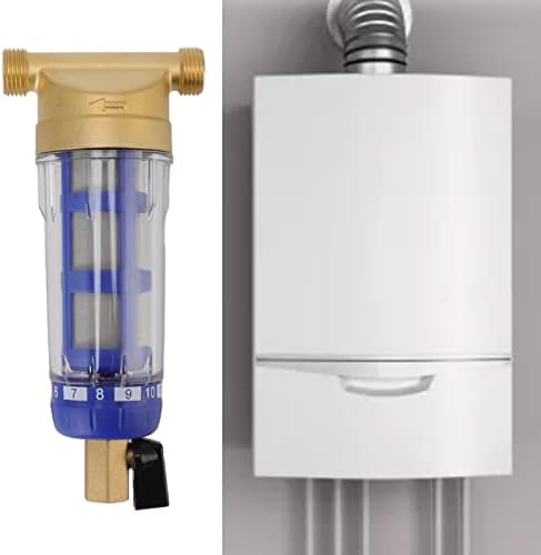 Spin Down Sediment Filter,Cyclonic Sedimentation Water Filter Reusable Anti Clog Whole House Water Filter,G1/2in Backwashing Pure Copper Whole House Water Filter for Washer - Image 5
