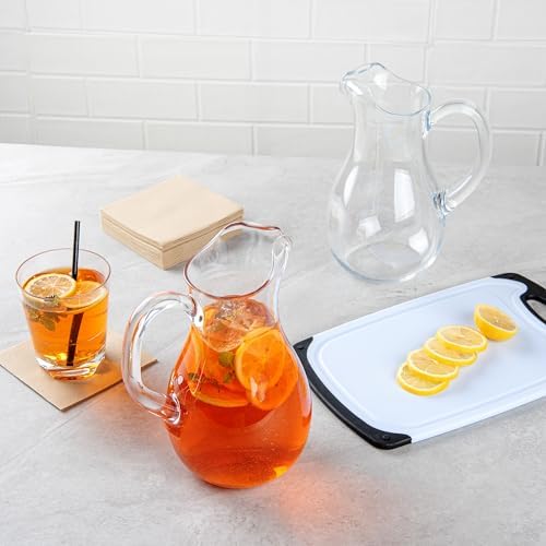 Restaurantware 57 oz Clear Polycarbonate Water Pitchers, 9 1/2 In, 6 Ct - Image 6