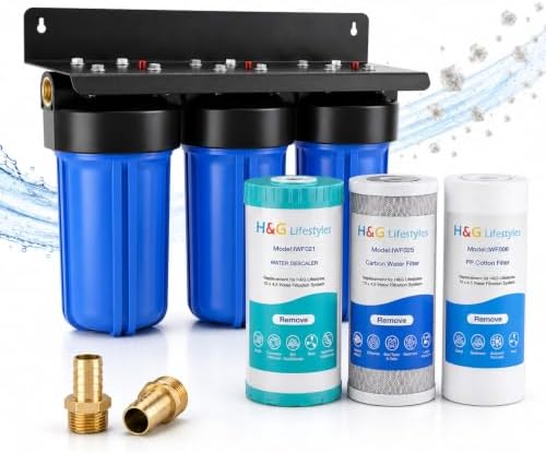 H&G Lifestyles 3 Stages Whole House Water Descaler,Anti Scale Water Filter by HGLifestyles