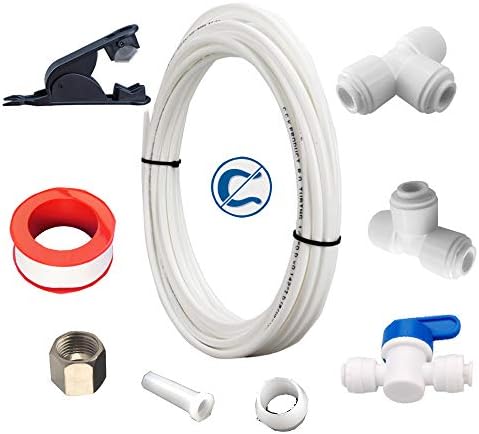 IMK01 Ice Maker Water Line Kit 3/8"&1/4" Fridge Water Line Connection DIY Kit for Connecting Reverse Osmosis Water Filtration System to Refrigerator/Ice Maker by Home