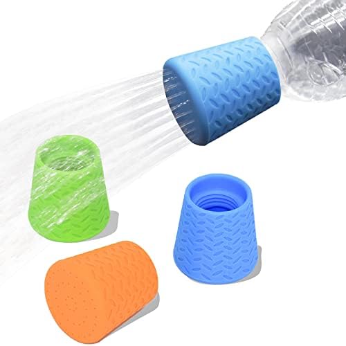 3 Pieces Portable Outdoor Shower for Dogs,Portable Shower Head,Bottle Attachment for Portable Outdoor Shower,Works with Most Plastic Water from 16 oz to 2 Liters (Blue,Green,Orange) by Bongpuda