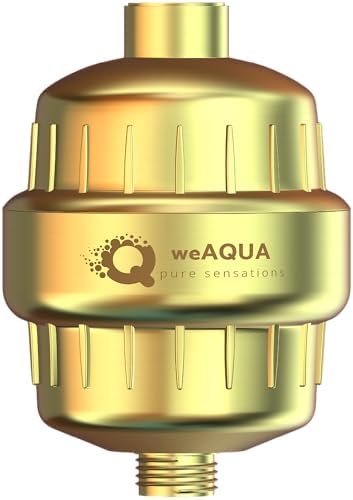 weAQUA Heavy Duty Shower Filter for Hard Water, Chlorine, Heavy Metals by weAQUA
