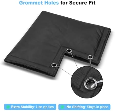 Backflow Preventer Cover - All-Season Freeze Protection Pouch for Water Wells and Sprinkler Valves - Shields Against Harsh Winter Conditions and Intense Sun - 12"x 13"- Black - Image 5
