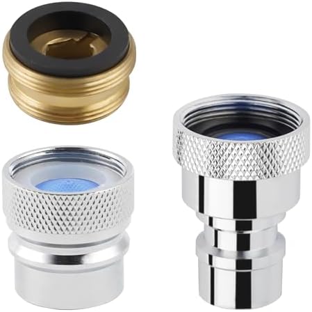 2PCS Portable Dishwasher Faucet Adapter, Metal Made, Chrome by Greatcomfortathome