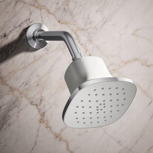 KOHLER Cinq Square Single-Function Filtered Showerhead, 2.5 GPM, Chrome - Image 5