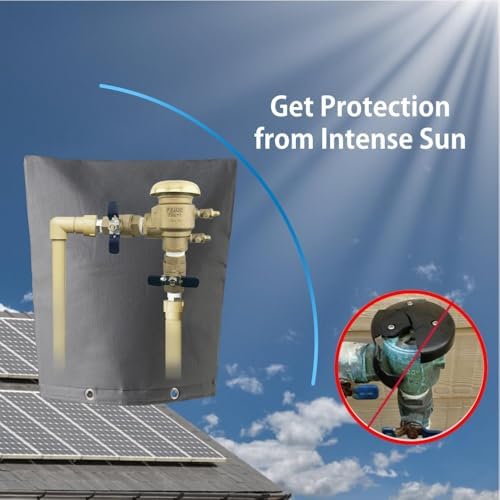 Urby 5 Layer Sprinkler Covers for Outside, Back Flow Covers for Winter Freeze and Intense Sun Protection, Outdoor Pipe Insulation Cover.[Granite Color] 20x24in - Image 4