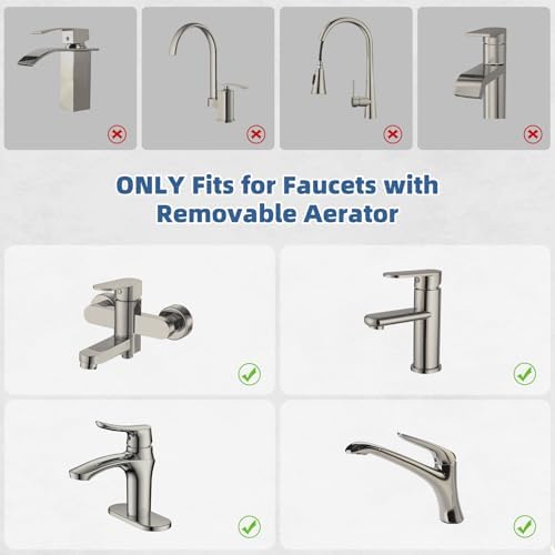 2PCS Portable Dishwasher Faucet Adapter, Metal Made, Brushed Nickel - Image 4