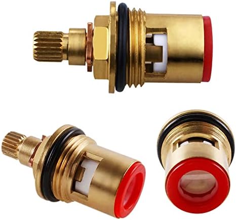 Brass Ceramic Cartridge, G1/2" Tap Ceramic Stem Cartridges Replacement for Hot Cold Water Faucet Spool Valve (Type M2- H43mm) - Image 3