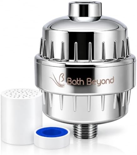 Shower Filter Vitamin C 15 Stage High Output Water Filter With cartridge for Hard Water - Shower Head Filter Removes Chlorine Fluoride and Improves The Condition of Your Skin, Hair by HighQualityYouCanTrust