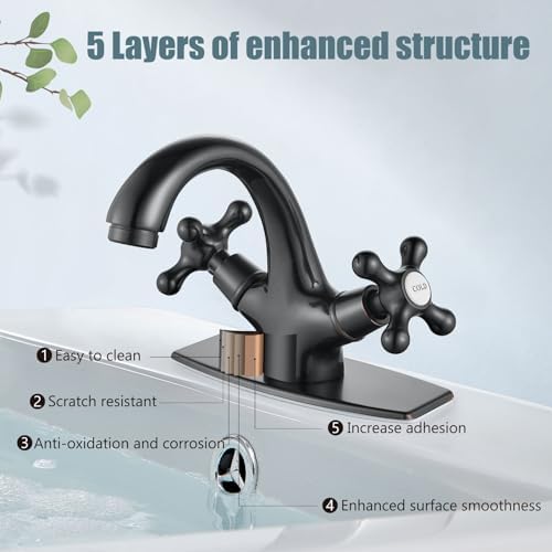Aolemi Bathroom Sink Faucet 1 Hole or 3 Hole with Drain Oil Rubbed Bronze - Image 5