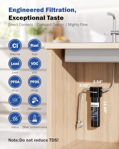 Dreamwills DS10 Under Sink Water Filter System, 1.3 GPM High Flow, 1 Year - Image 2