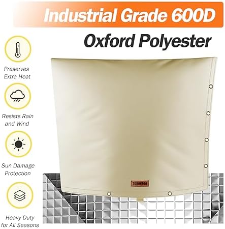 TOHONFOO 2-Way Open Backflow Preventer Pipe Cover Outside, 30"Wx24"H, Beige - Image 5