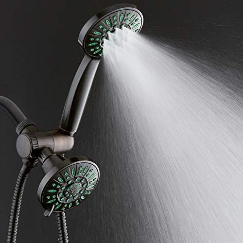 AquaDance Antimicrobial/Anti-Clog High-Pressure 30-setting Shower Combo, Microban Nozzle Protection from Growth of Mold Mildew & Bacteria for Stronger Shower! Oil-Rubbed Bronze Finish/Coral Green Jets - Image 7