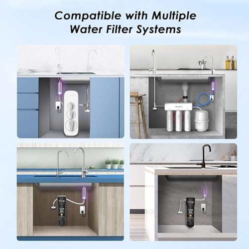 Waterdrop G5P700A-Pro Alkaline Mineral pH+ Reverse Osmosis Water Filter with Waterdrop LED UV Ultraviolet Water Filter for Under Sink Water Filter and Reverse Osmosis System - Image 5