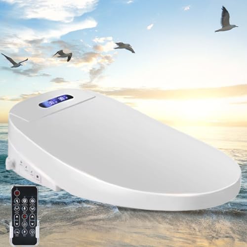 Electric Bidet Toilet Seat, Filtered & Unlimited Warm Water, 8 Modes Spa Wash, Warm Air Dryer, Heated Seat, Self-Clean Stainless Steel Nozzle, HD Night Light. 10-year warranty. (TB-38E,Elongated) - Image 2