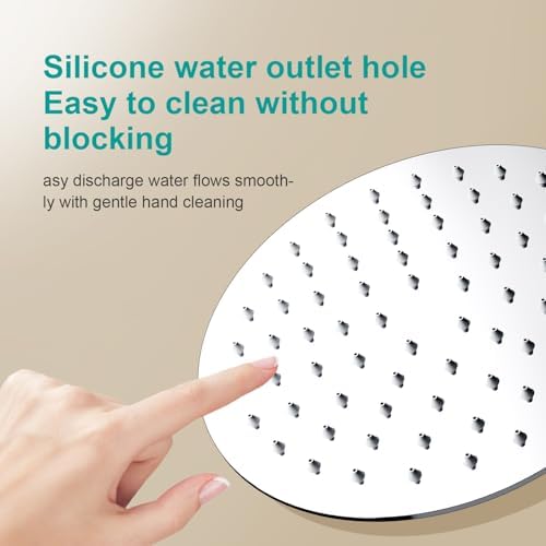 All Metal 6Inch Rain Shower Head - Heavy Duty Stainless Steel, Easy Install, High Water Flow, Ultra-Thin Modern Design for Bathroom (Chrome) - Image 5
