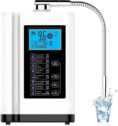 Alkaline Water Ionizer Machine, with 7 Water Settings,Ionized Water Machine, PH 3.5-10.5,Up to -500mV ORP, Auto-Cleaning,Intelligent Voice Silver by Unknown