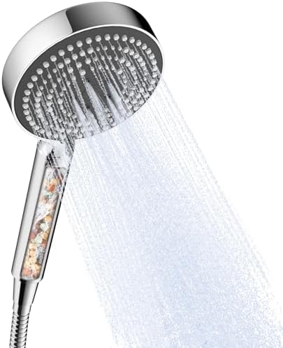 OFFO Filtered Shower Head with Hose, 20 Stage Shower Head with Filters for Hard Water with 60" Stainless Steel Hose, 6 Modes High Pressure Showerhead to Remove Chlorine, Chrome by OFFO