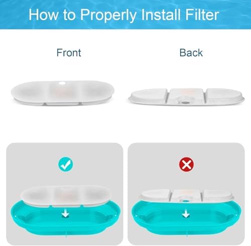 32 Packs Replacement Cat Water Fountain Filters Compatible with PETLIBRO Capsule Pet Fountain: PLWF002,71oz/2.1L Ultra Quiet-BPA-Free, Two Flow Modes Pet Water Dispenser - Image 5