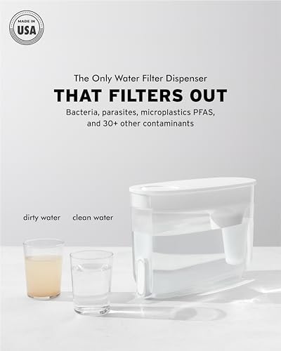 LifeStraw Home BPA-Free Water Filter Dispenser, 18-Cup, Midnight Blue - Image 2