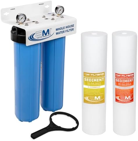 Applied Membranes Inc. 2-Stage Whole-House Water Filter System, 1-Micron and 5-Micron 4.5-Inch by 20-Inch Filters - Image 2