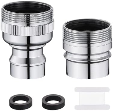 Dishwasher Faucet Adapter with Aerator, Faucet Adapter for Portable Washer, Dishwasher Snap Adapter Connection, for Kitchen/Bathroom Faucet, Chrome by happywins
