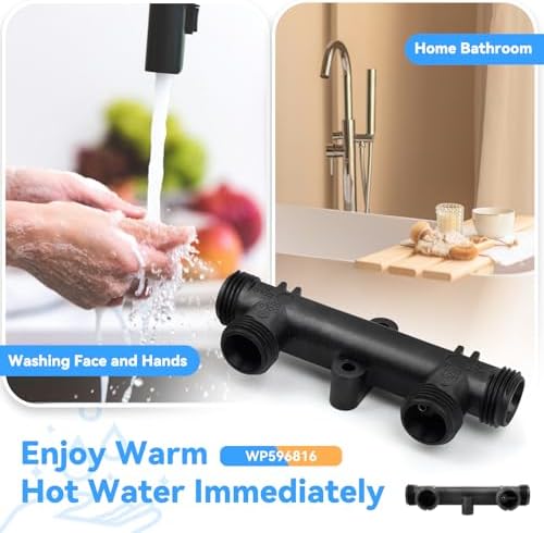 WP596816 Sensor Valve Kit for watts Recirculating Hot Water Pump, Essential Component of Hot Water Recirculation System, Includes 2 x 12in Stainless Steel Pipes & Thermal Bridge Valve - Image 5