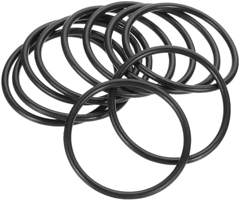 PATIKIL Silicone O Rings, 10 Pcs 2" OD 1.7" ID 0.12" Width Sealing O Ring Gasket Washers for Bathroom Sink Compressor Valves Pipe Hose Repair, Black (50x43.8x3.1mm) by PATIKIL