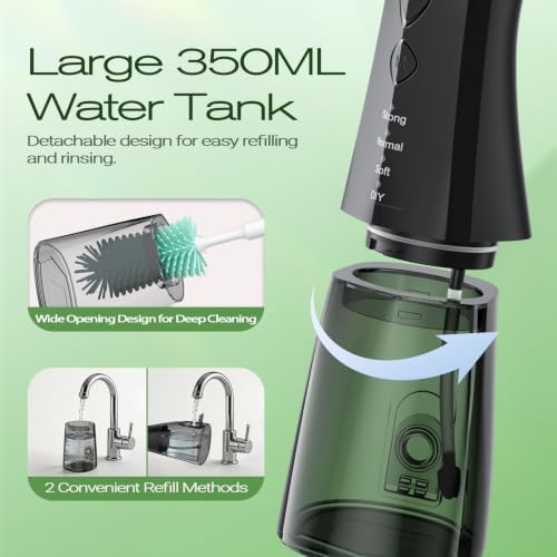 OasiSmile C2 Water Flosser for Teeth, 350ML Water Dental Pick, DIY Pressure - Image 6