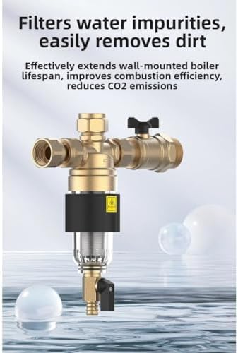 DN20 Magnetic Water Heater Filter With Stainless Steel Mesh For Boiler Sludge, Scale And Rust Separation, 3/4 Inch Threaded Connection, On/Off Drain Handle - Image 7