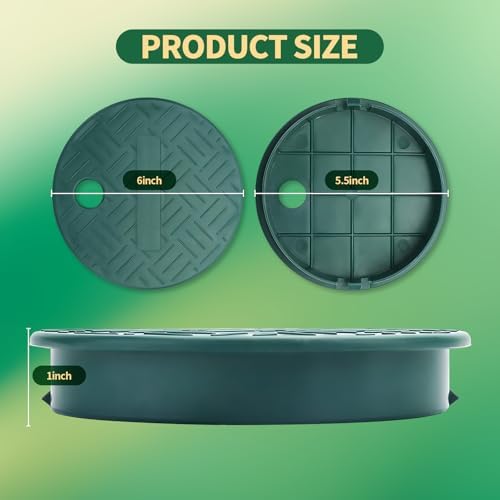 2PCS Sprinkler Valve Cover，ID 5.5" OD 6" Sprinkler Irrigation Valve Box,Valve Box Cover Lid for Outdoor Sprinkler Irrigation Control Water System Lawn,Ideal for Irrigation Systems & Landscaping - Image 2