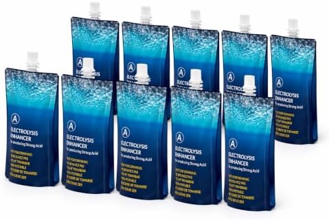 Electrolysis Enhancer Fluid Compatible with Leveluk Kangen Water Ionizers SD501 After 2011 and K8, Strong Acidic Water Production, 400ml (10) Pouches by Unknown