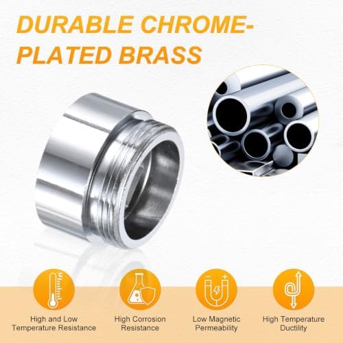 M METERXITY 1-Pack Faucet Adapter, G1/2 Female to M22 Male, for Bathroom - Image 4
