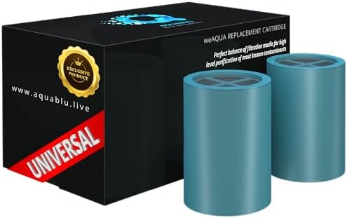 weAQUA Shower Filter Replacement Cartridge 2-Pack – Fits Standard Housings by weAQUA