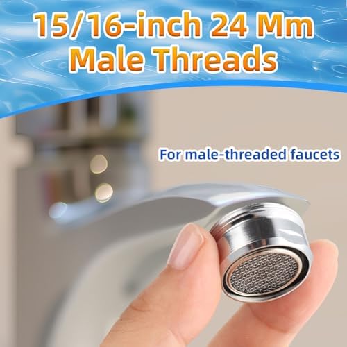 6PCS Faucet Aerator, Aerator Filter Replacement, 15/16-Inch Male Threads - Image 5