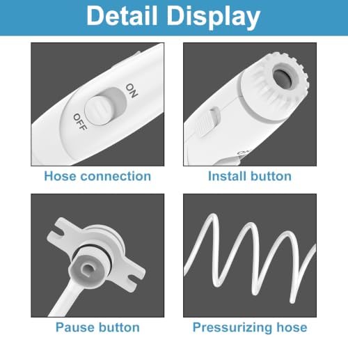 Replacement Hose and Handle Parts for Waterpik Water Flosser WP-660 WP-670 Series Oral Hygiene Accessories Water Hose Plastic Handle Compatible - Image 5