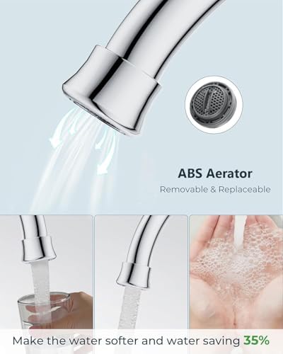 FORIOUS 4 in Centerset Bathroom Faucet Chrome 2 Hole for Commercial 2 Pack - Image 5