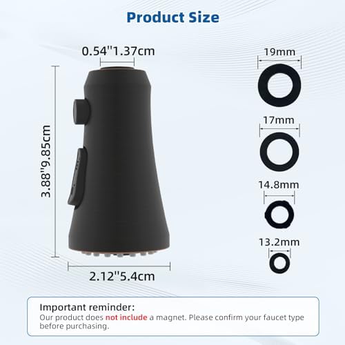 Hibbent Kitchen Faucet Spray Head, 3-Function Nozzle, Oil-Rubbed Bronze - Image 4