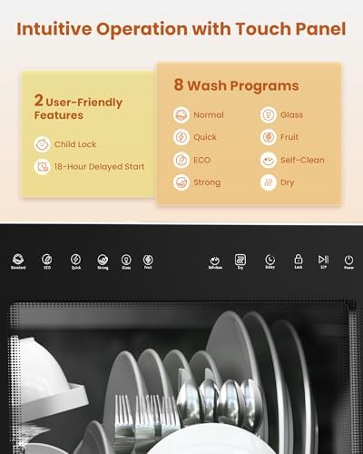 HAVA Countertop Dishwasher with Water Softener & Enhanced Energy Efficiency - Image 2