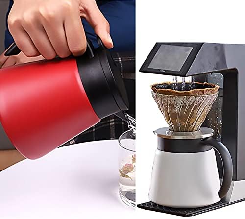 Thermal Coffee Carafe Tea Pot 20 Oz Stainless Steel Insulation Pot Double Wall Vacuum Insulated Coffee Water & Beverage Dispenser (Red) - Image 5