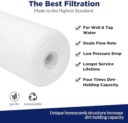 Membrane Solutions String Wound Whole House Water Filter Replacement - Image 3