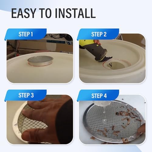 Rain Barrel Screen 6 Inch Fine Mesh Aluminum Rain Barrel Top Screen Filter - Image 6