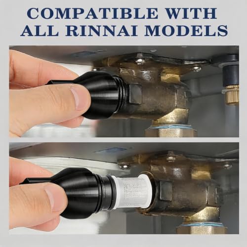 3-in-1 Filter Removal Tool & 2 Inlet Filters Kit Compatible with Rinnai Water Heaters, Works with Power Drivers, Wrenches or Hand Grip for Easy Maintenance - Image 2