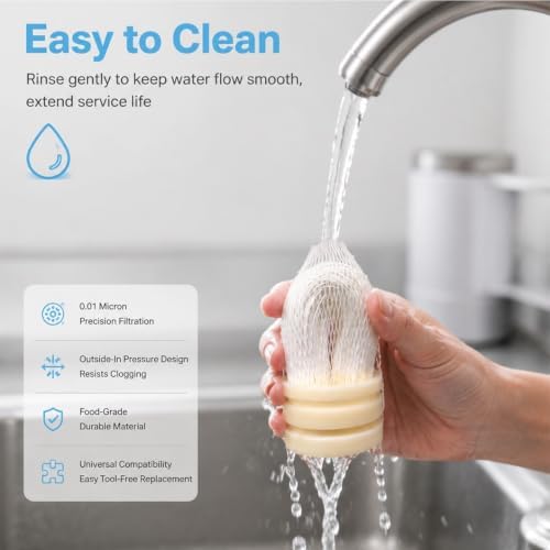 2-Pack 0.01 Micron External Pressure UF Membrane Cartridge,Hollow Fiber Ultrafiltration Replacement Filter,for Faucet Water Purifier - Image 6