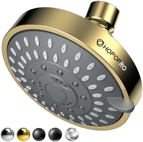High Pressure Shower Head, HOPOPRO 5-Mode Fixed Showerhead, NBC Recommended by HOPOPRO