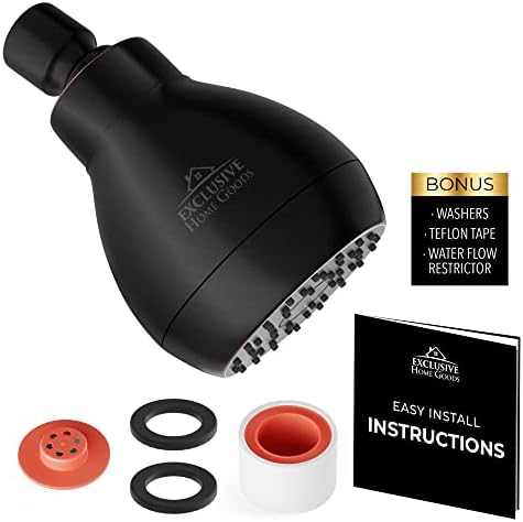 High Pressure Shower Head - Powerful Deluxe Bathroom Showerhead with Strong Spray Stream and Small Silicone Nozzles - Universal Fit Works with High and Low Water Flow Showers - Image 2